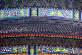 beautiful patterned roof in beijing