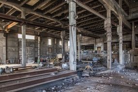 empty abandoned factory