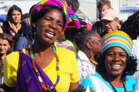 friendly smiling african woman