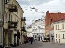 buildings on the street in Vilnius