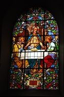 stained glass window of a gothic church