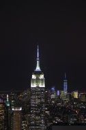 illuminated world trade center at night