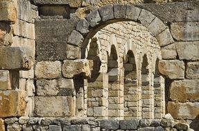 ancient ruins with arcades, Morocco,Volubilis