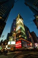 city at night, usa, manhattan, nyc