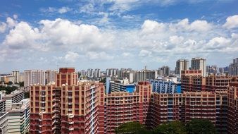 panorama of residential buildings in singapore