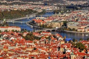old European city on both sides of Vltava river, czech, Prague