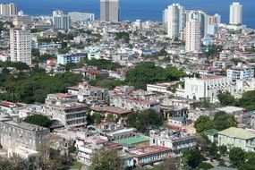 aerial view of architecture in Cuba