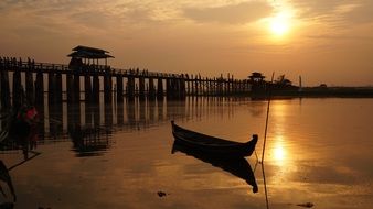 ubein bridge is a wooden bridge in myanmar