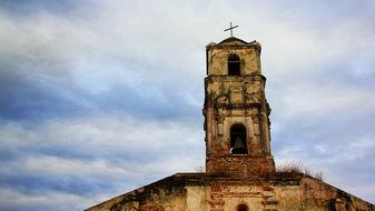 tower on the spire of a church in cuba