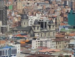 panorama of city buildings in Bolivia