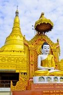 golden buddha statue at Global Vipassana Pagoda, india, Mumbai