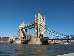 Tower Bridge at blue sky, uk, London