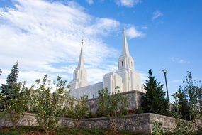 Church of Jesus Christ of Latter-day Saints, top of building at sky, usa