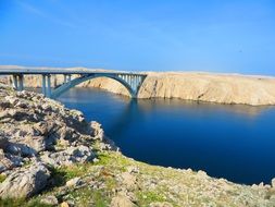 bridge across the sea Strait