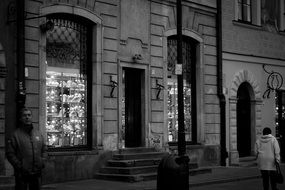 Warsaw streets at night