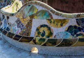 Gaudi Guell Park bench