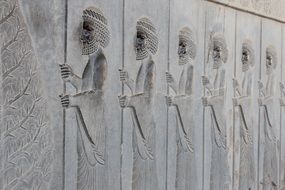 Persepolis Iran, antique relief UNESCO heritage