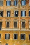 building with a yellow facade in rome