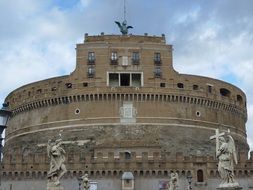 Landscape of ancient Castel Sant'angelo in Rome