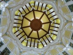 geometric patterns in the interior of the station in Tokyo
