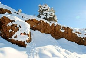Snow Rocks Landscape