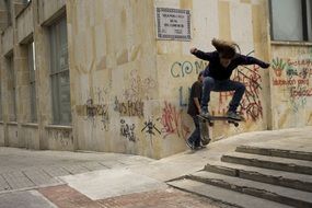 male Skating on the street