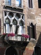 balcony on a historical building in Venice