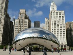 Cloud Gate is a public sculpture