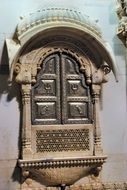 a window in the palace in Rajasthan, India