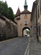 city gate on the road