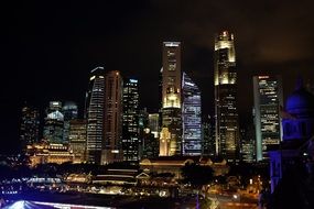 Downtown Singapore Night