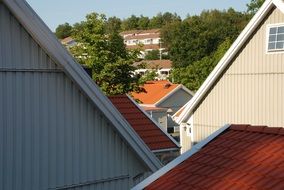 house roof made of red brick