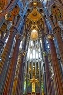 Familia Segrada Cathedral temple in Barcelona