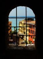 view from the castle window in Sirmione