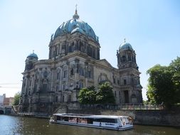 berlin cathedral in summer on the shore