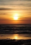 sunset in Nelscott beach, United States