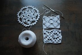 crochet pattern with white thread