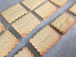 home made cookies with a inscription