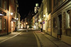 Old town at night