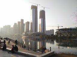 City near Macy Lake in China