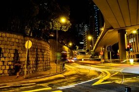 Hong Kong city street lighting