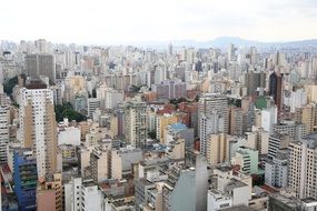 Aerial photography of high buildings in downtown