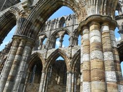 ruins of a medieval castle close up