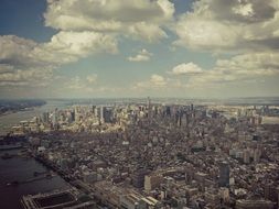 Manhattan New York city in afternoon