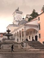 fountain in the main square in the city of udine