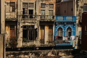 old building facades in Havana