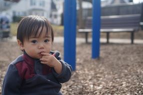 Toddler on a playground