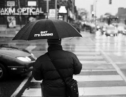 rain on a city street