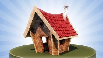 Cottage House 3D drawing