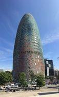 beautiful Agbar Tower in City, spain, Barcelona